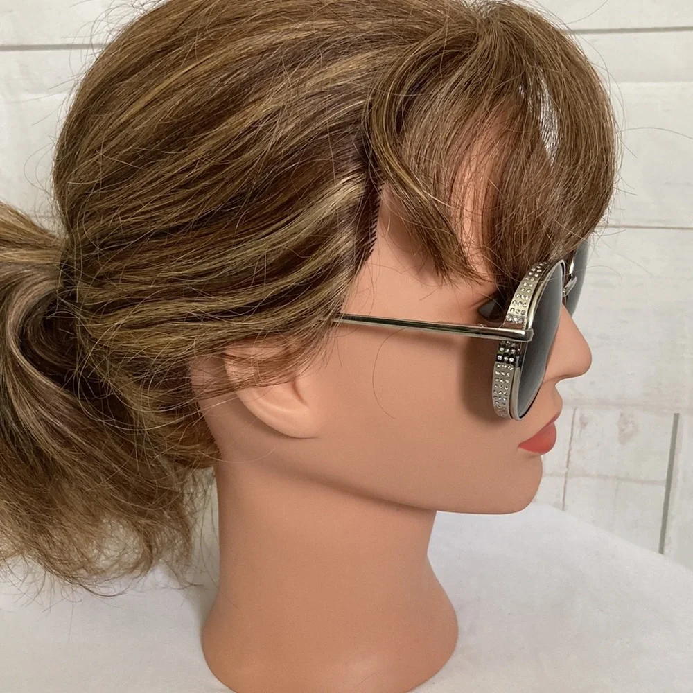 Joe’s Silver Tinted Lens Maximum UV Protection Sunglasses With Bling New